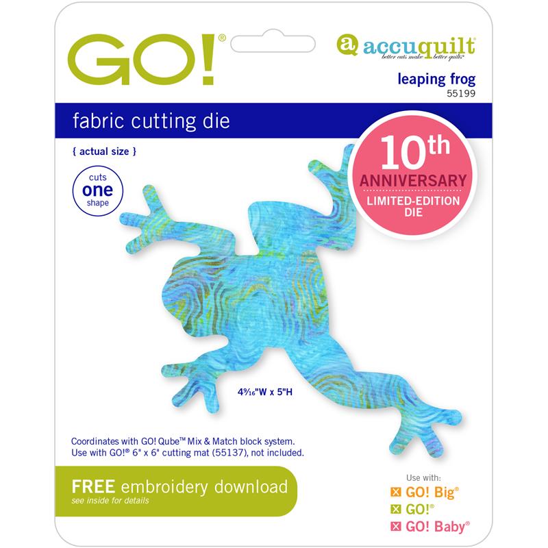 AccuQuilt GO! Die Leaping Frog 55199 10th Anniversary Limited Edition view of package