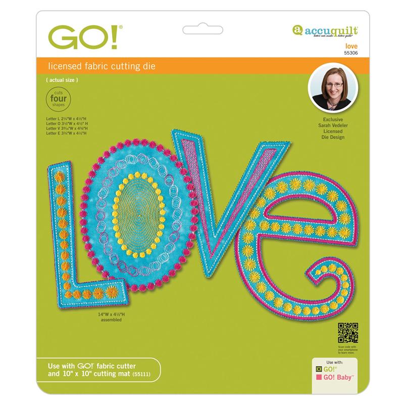 AccuQuilt Go! Die Love by Sarah Vedeler 55306 view of package