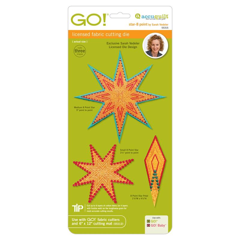 AccuQuilt Go! Die Star 8-Point by Sarah Vedeler 55315 image of packaging