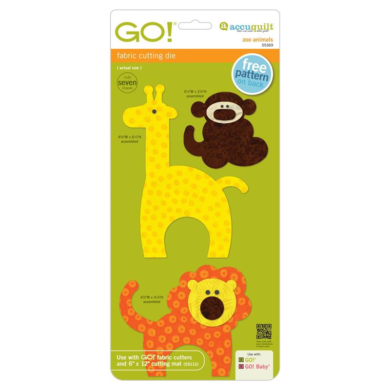 AccuQuilt Go! Die Zoo Animals 55369 image of packaging
