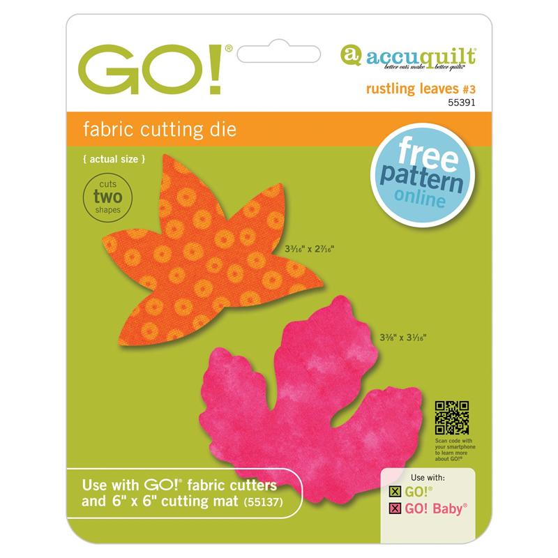 AccuQuilt Go! Die Rustling Leaves #3- Sweetgum and Poplar (Small) 55391 view of packaging