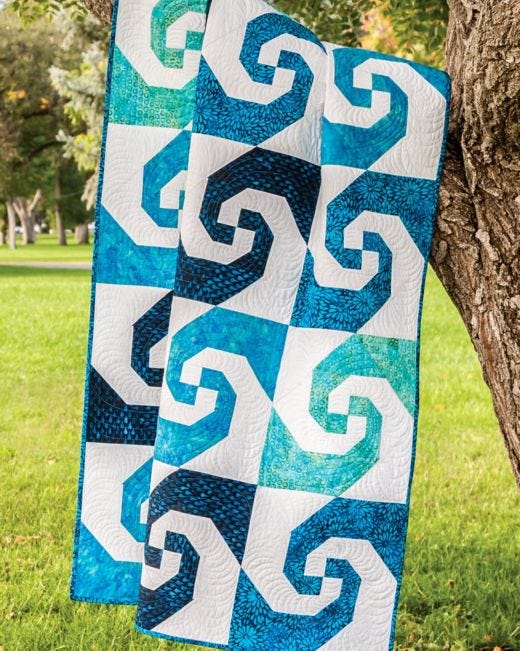 AccuQuilt Go! Die Big Snail's Trail 12" Finished 55460 image of pattern