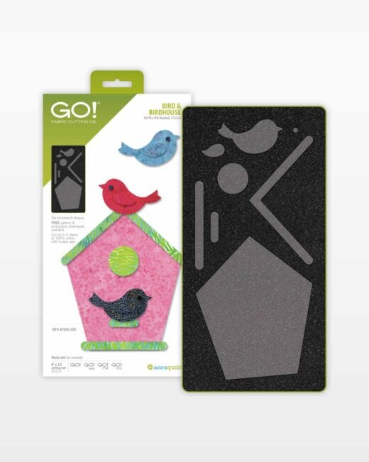 GO! Bird & Birdhouse 55604 image of packaging and pattern