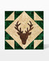 GO! Deer Head Die 55613 view of pattern on finished quilt