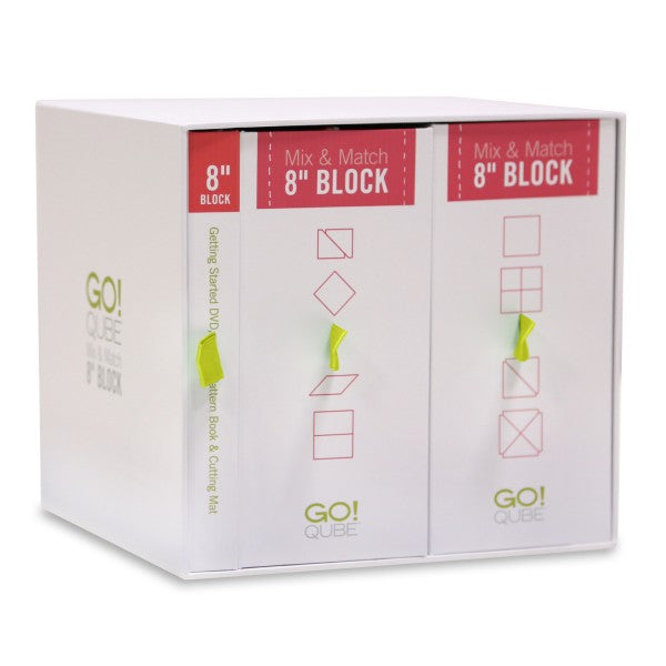 AccuQuilt GO! Qube Mix and Match 8" Block Die Set 55776 image of packaging
