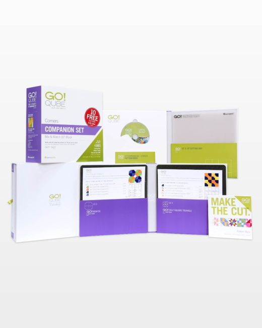 AccuQuilt GO! Die Qube 10" Companion Set- Corners 55798 image of packaging