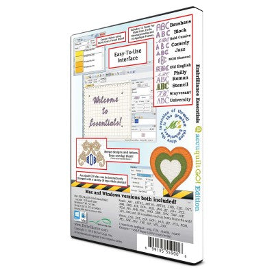 Embrilliance Essentials Embroidery Software AccuQuilt GO! Edition