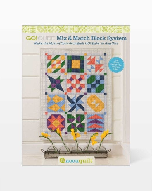 AccuQuilt GO! Qube Mix & Match Block System Pattern Book 55984 image of packaging
