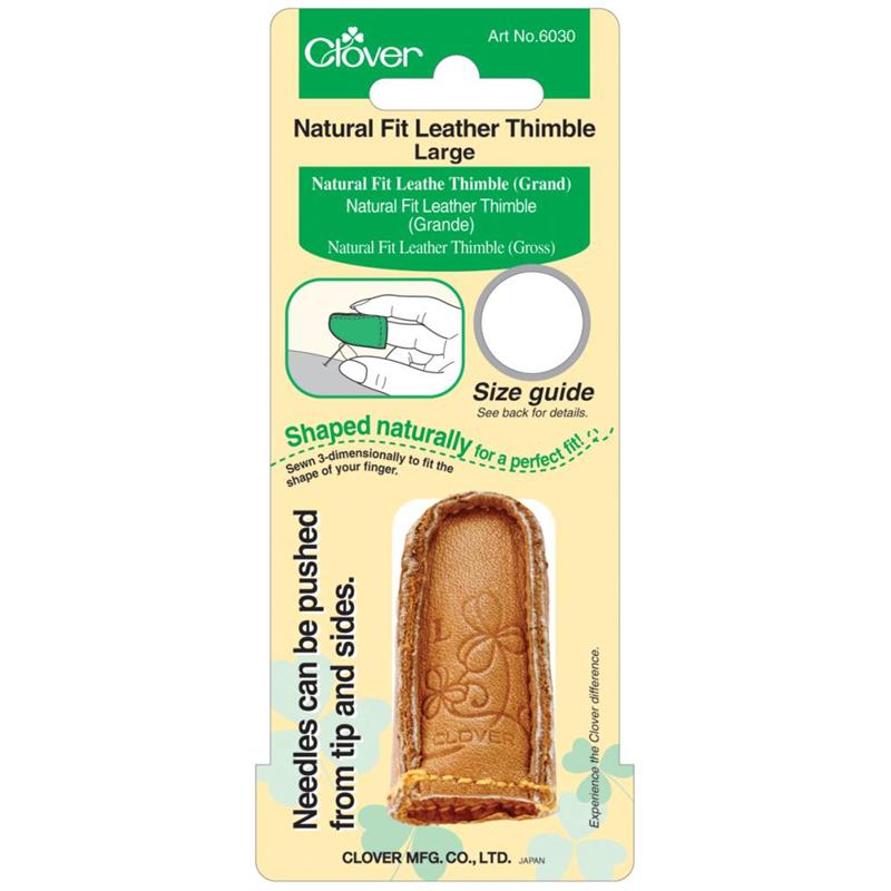 Dedal de cuero Clover Natural Fit (varios tamaños)