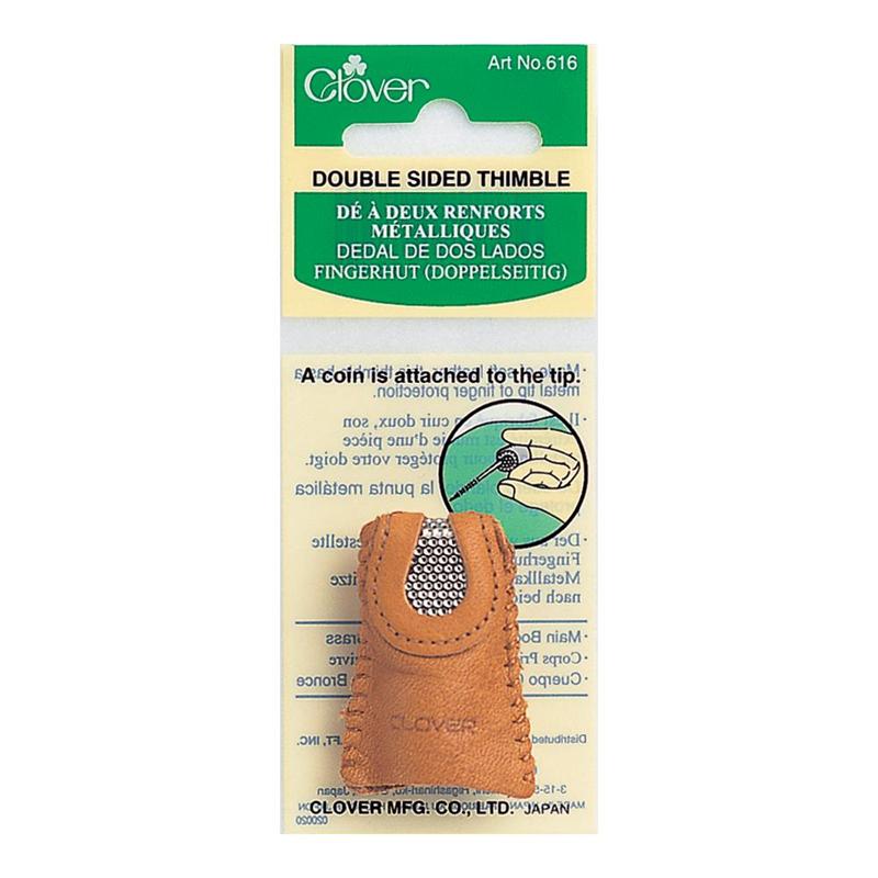 Clover Double-Sided Leather Thimble CL616