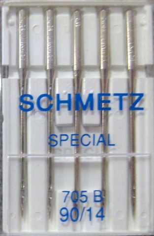Schmetz BER-90 Bernina agujas para máquina de coser 705B tamaño 90/14 5 unidades