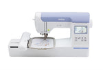 front facing image of the Brother PE800 seven by five Embroidery Machine with example embroidery