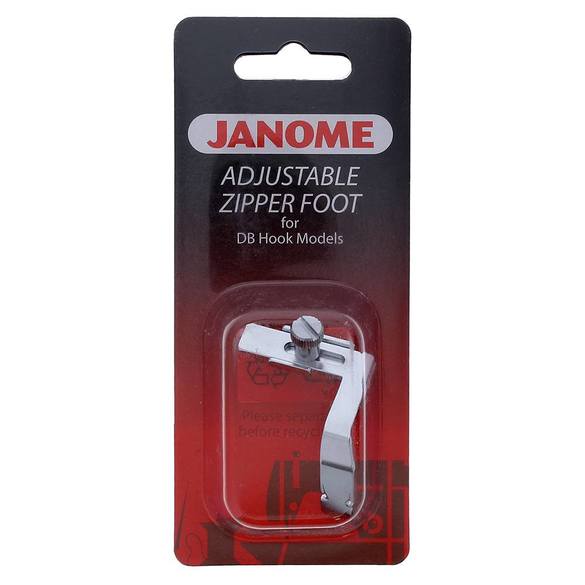 Janome 767408011 Adjustable Zipper Foot for DB Hook Models