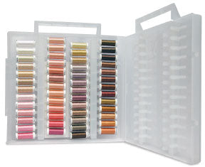Sulky Slimline Box 52 spools of 40wt Rayon Embroidery Thread Complete Fleshtones Collection