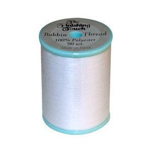 Finishing Touch # 90 Weight  Embroidery Bobbin White Thread 1100 Yards Spool
