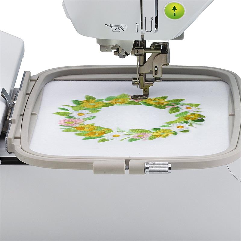 close up image of the Brother PE800 seven by five Embroidery Machine's example embroidery