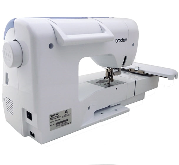 angled back image of the Brother PE800 seven by five Embroidery Machine