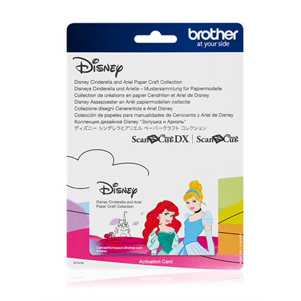 image of the Brother CADSNP07 Disney Cinderella and Ariel Design Pattern Collection activation code