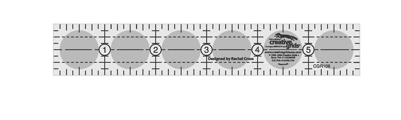 Regla rectangular de 1" x 6" de Creative Grids