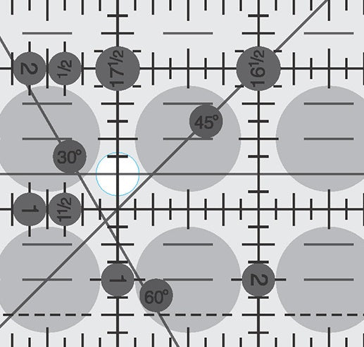 Creative Grids Regla rectangular de 2 1/2" x 18 1/2"