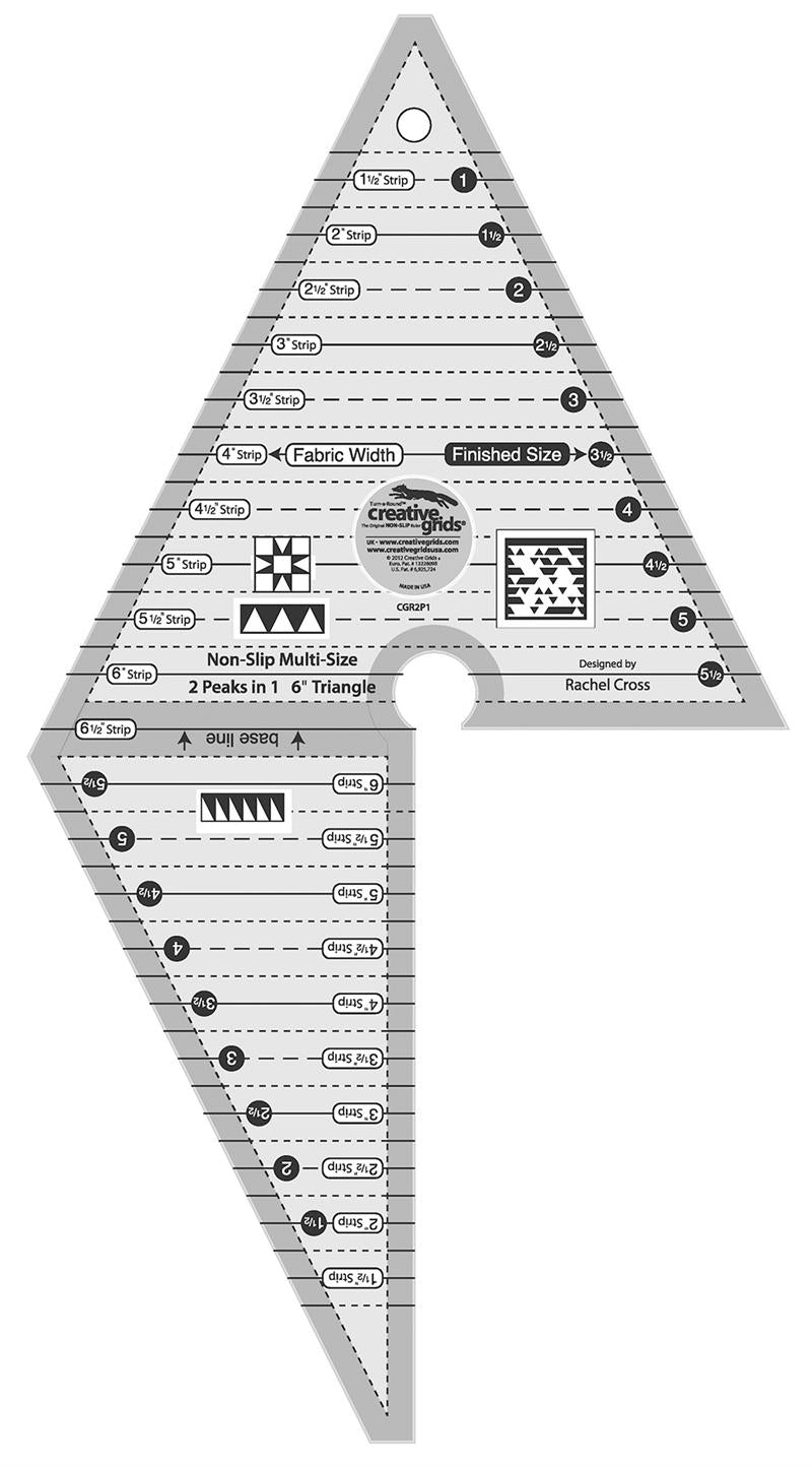 Multiscale Triangle Ruler Creative Grids 2 Peaks in 1 Multi-Size Triangle Ruler CGR2P1 – World ...