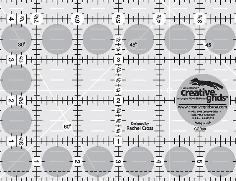 Creative Grids Regla rectangular de 4 1/2" x 8 1/2"