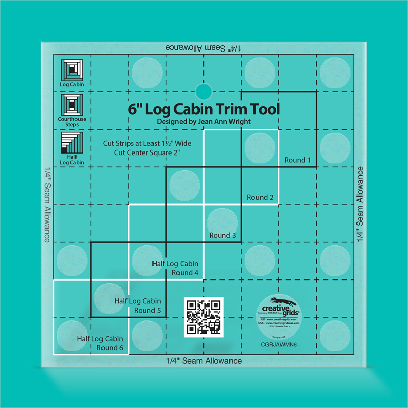Creative Grids Log Cabin Trim Tool Quilt Ruler CGRJAWMN6 for Sale at World Weidner