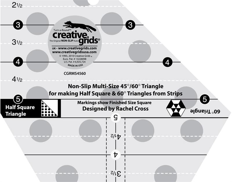 Creative Grids Multi-size 45° & 60° Triangle Ruler