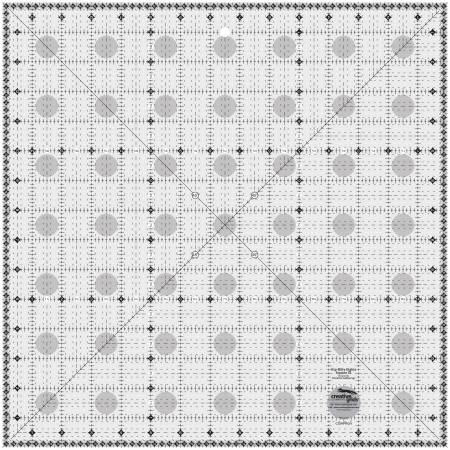 Creative Grids Charming Itty Bitty Eights Square XL 15" x 15" Quilt Ruler CGRPRG4
