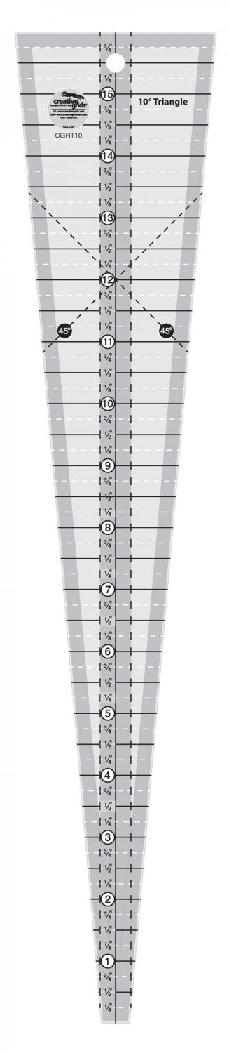 Creative Grids 10 Degree Triangle Ruler CGRT10 for Sale at World Weidner
