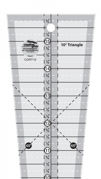 Creative Grids 10 Degree Triangle Ruler CGRT10 for Sale at World Weidner
