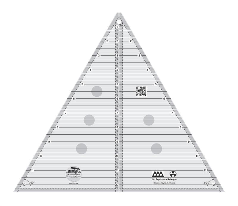 Creative Grids 60 Degree (Finished Size Up to 12") Triangle Ruler