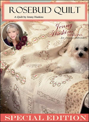 Janome Jenny Haskins Rosebud Quilt Embroidery Designs CD