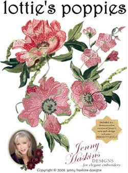 CD de diseños de bordado de amapolas de Janome Jenny Haskins Lottie