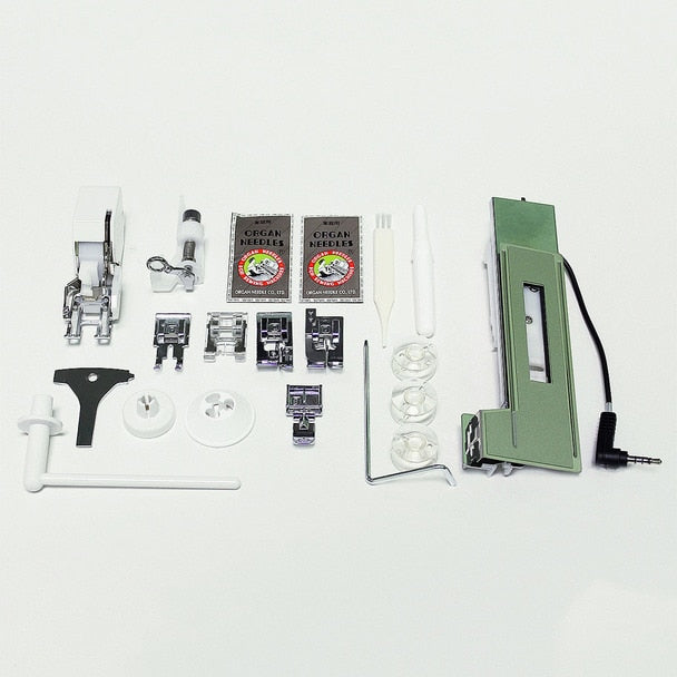 JUKI Exceed HZL-F400 view of all included accessories