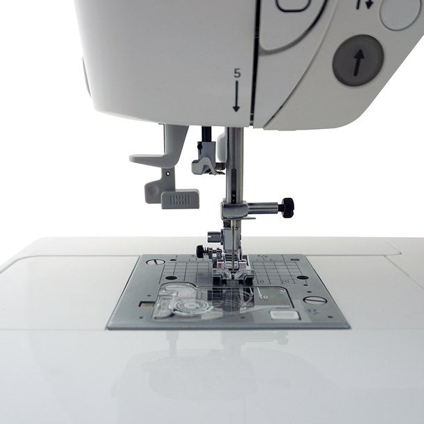 JUKI HZL-G120 close up view of needle