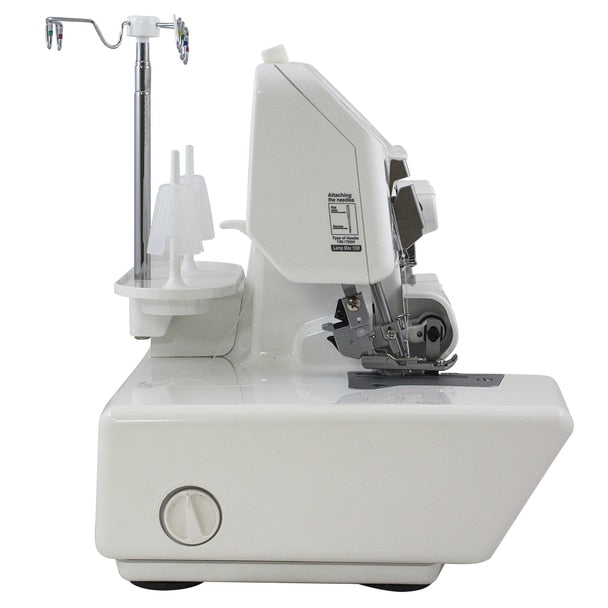 JUKI MO-644D 2/3/4 Thread Overlock Serger Sewing Machine view of the side of the machine