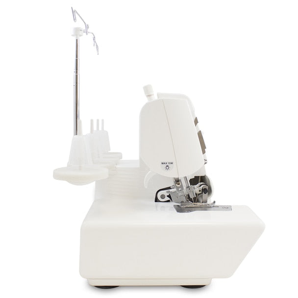 JUKI MO-114D 2/3/4 Thread Overlock Serger Sewing Machine view of the side of the machine and the needle