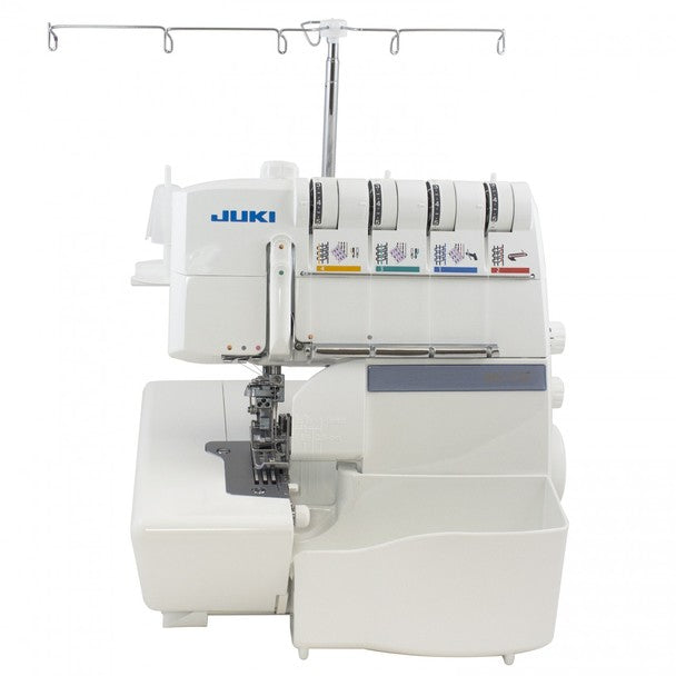 JUKI MO-735 2/3/4/5 Thread Overlock Serger Sewing Machine view of the front of the machine