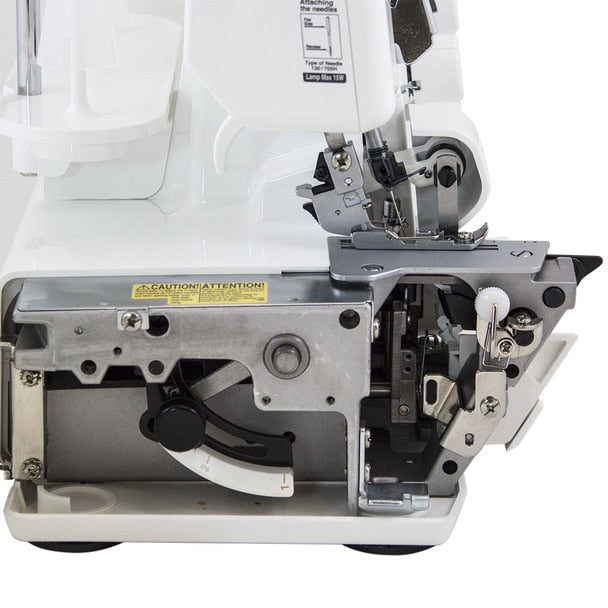 JUKI MO-623 2/3 Thread Overlock Serger Sewing Machine view of the inside of the machine