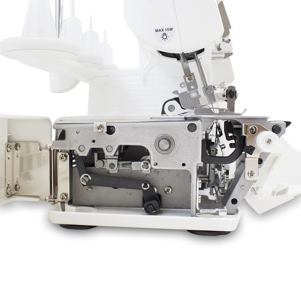 JUKI MO-114D 2/3/4 Thread Overlock Serger Sewing Machine view of the internals of the machine