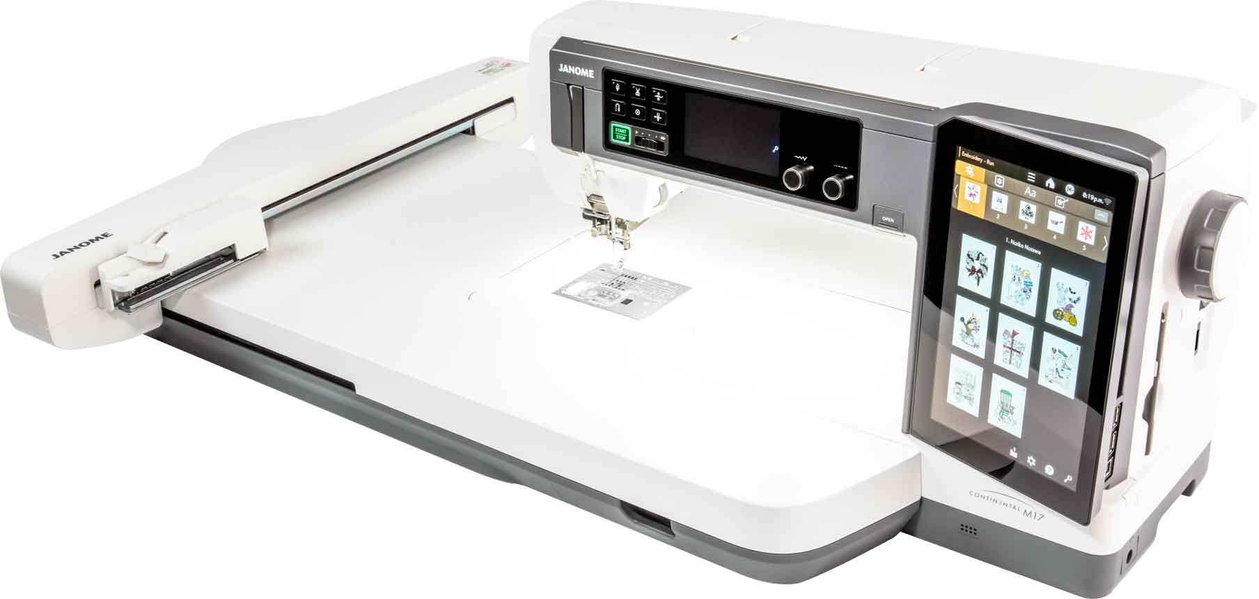 image of the Janome Continental M17 Sewing and Embroidery Machine with table