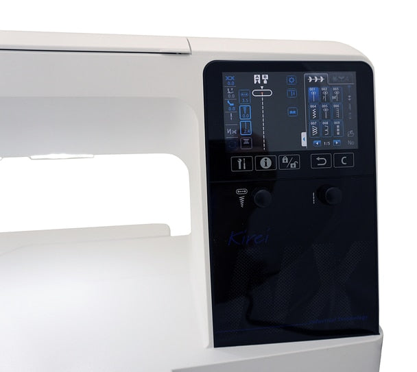 close up image of the JUKI HZL-NX7 Kirei Professional Quality Sewing and Quilting Machine screen