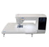 front facing image of the JUKI HZL-NX7 Kirei Professional Quality Sewing and Quilting Machine with wide table attached