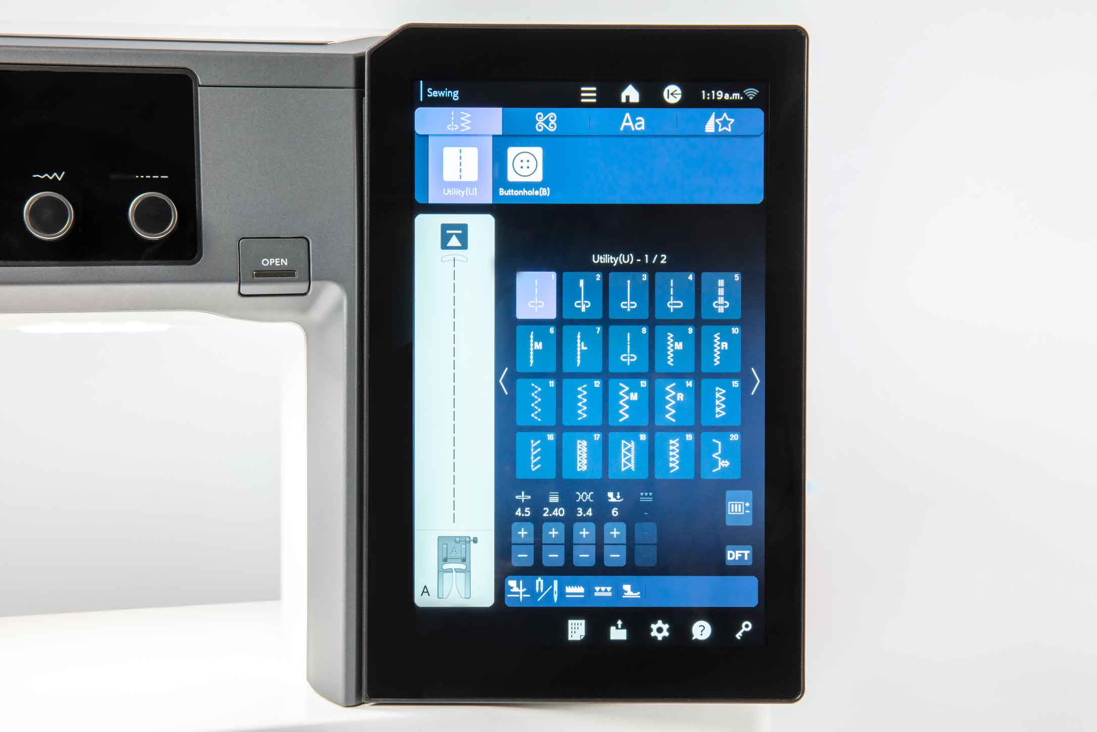 Janome Continental M17 Sewing and Embroidery Machine Touch Screen