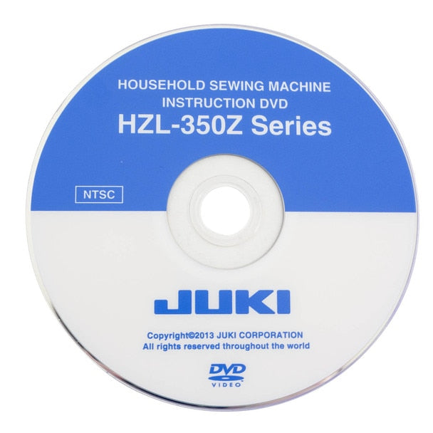 JUKI HZL-353ZR view of the instructional DVD