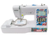 front facing image of the Brother four by four LB5000M Marvel Sewing and Embroidery Machine with example embroidery