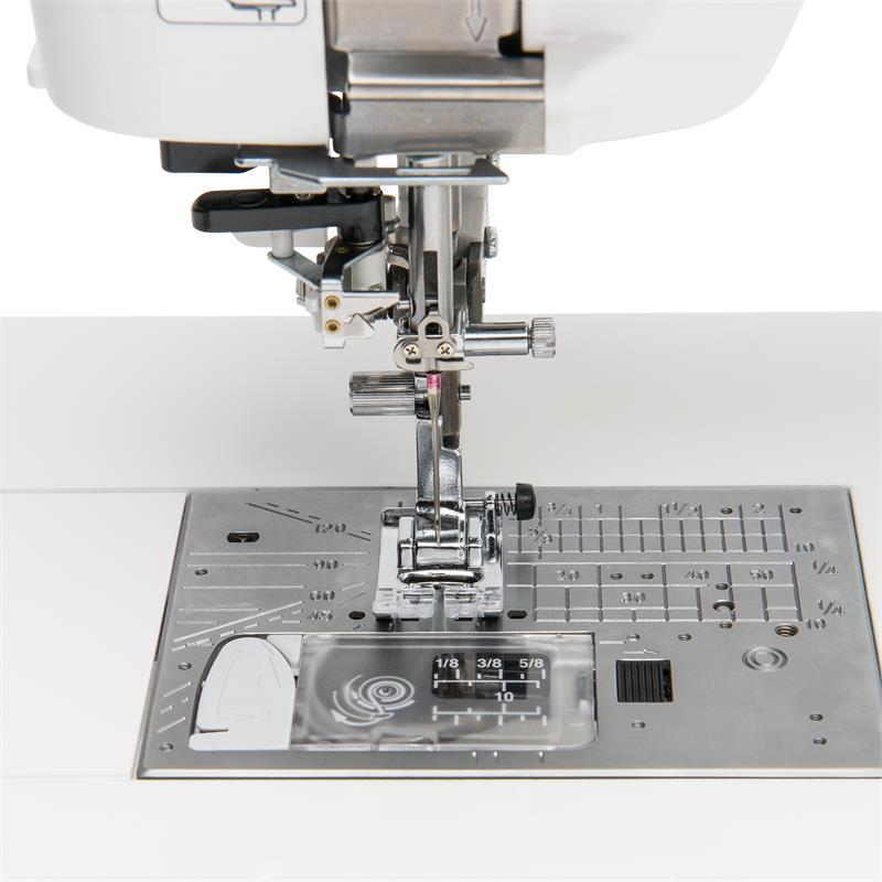 close up image of the Janome Continental M7 QCS Sewing and Quilting Machine needle plate for Sale at World Weidner
