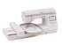angled image of the Brother NQ3550W Sewing and Embroidery Machine 10x6 with embroidery hoop attached