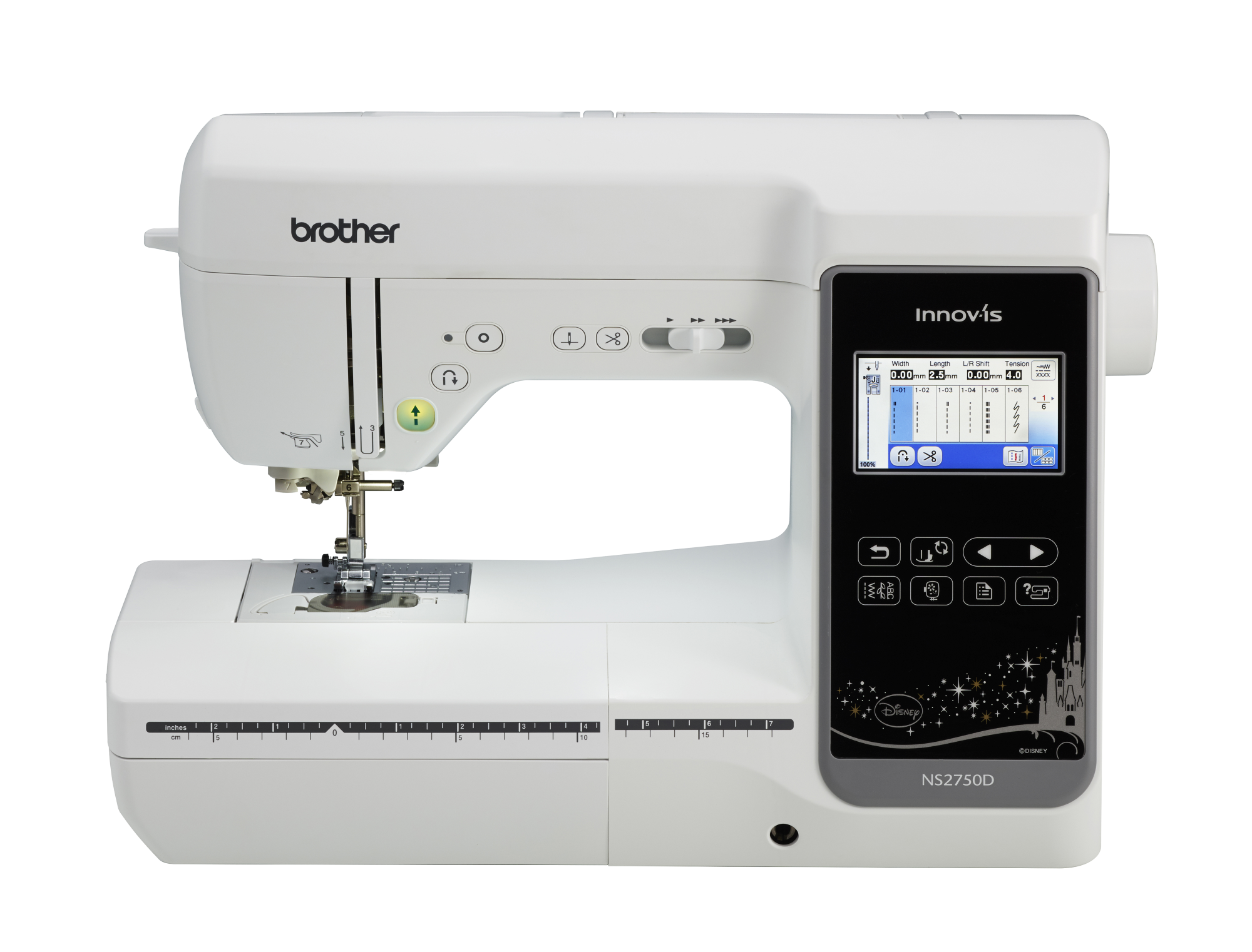 front facing image of the Brother Innov-is NS2750D seven by five Sewing and Embroidery Machine